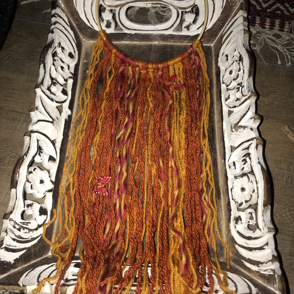 Boho Handmade Wall Art • Hanging • Artisan Crafted • One of a Kind Textiles